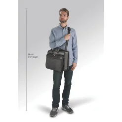 Midtown Collection Paramount Laptop Briefcase, Black Polyester (SGB300-4)<Solo New York