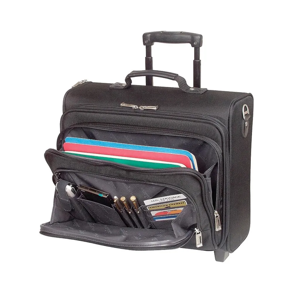Midtown Collection Columbus Laptop Rolling Briefcase, Black Polyester (B64-4)<Solo New York Discount