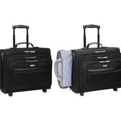 Midtown Collection Columbus Laptop Rolling Briefcase, Black Polyester (B64-4)<Solo New York Discount