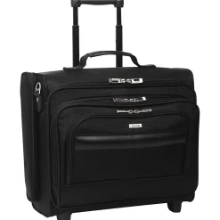 Midtown Collection Columbus Laptop Rolling Briefcase, Black Polyester (B64-4)<Solo New York Discount