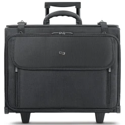 Midtown Collection Morgan Laptop Rolling Briefcase, Black Polyester (B151-4)<Solo New York Online