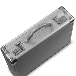 Midtown Fifth Avenue Hard-Sided Aluminum Attache, Laptop Compatible, Titanium (AC100-10)<Solo New York New