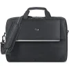 Midtown Laptop Briefcase, Black Polyester (LVL330-4)<Solo New York Clearance