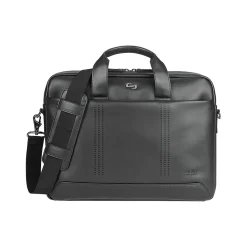 Murray Vinyl Briefcase, Laptop Compatible, Black (VNL100-4)<Solo New York Hot