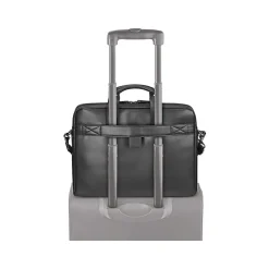 Murray Vinyl Briefcase, Laptop Compatible, Black (VNL100-4)<Solo New York Hot