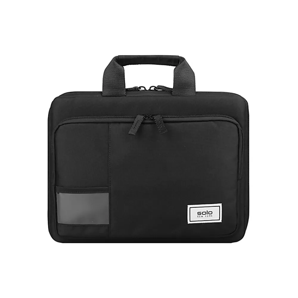 Secure-Fit Chromebook Education Laptop Case, Black Recycled PET Polyester (PRO151-4)<Solo New York Online