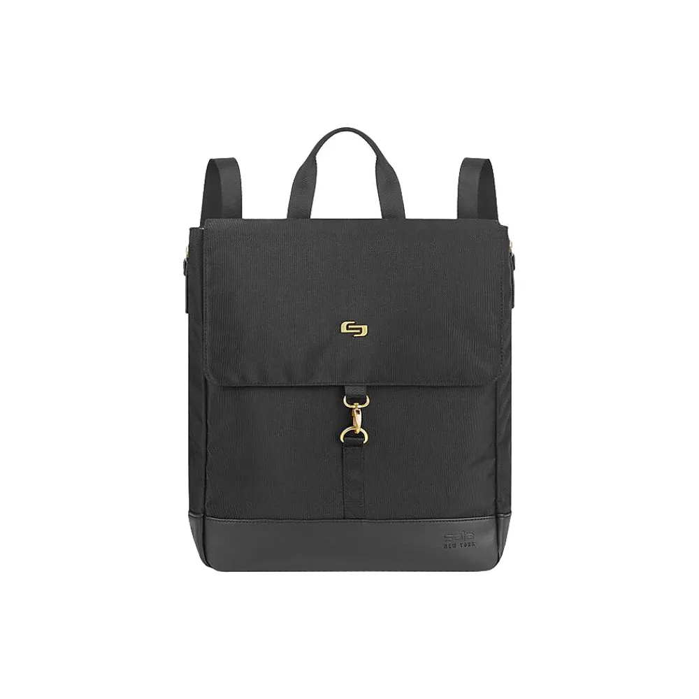 Triumph Collection Austin Laptop Tote Backpack, Black Polyester (EXE803-4)<Solo New York New