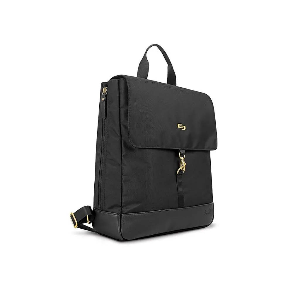 Triumph Collection Austin Laptop Tote Backpack, Black Polyester (EXE803-4)<Solo New York New