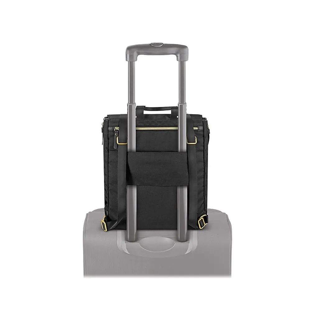 Triumph Collection Austin Laptop Tote Backpack, Black Polyester (EXE803-4)<Solo New York New