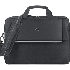 Urban Chrysler Polyester Briefcase, Laptop Compatible, Black (LVL330-4)<Solo New York New