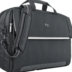 Urban Chrysler Polyester Briefcase, Laptop Compatible, Black (LVL330-4)<Solo New York New