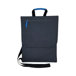 Laptop Bags|SO-MINE 14" Polyester Laptop Bag, Charcoal/Cobalt (SM454)