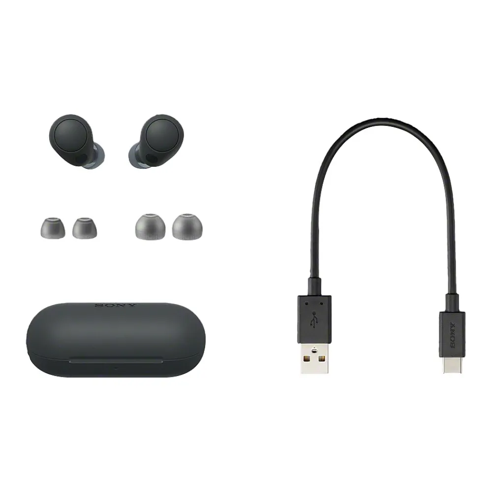 Wireless Active Noise Canceling Earbuds, Bluetooth, Black (WFC700N/B)<Sony Clearance