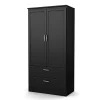 Storage Cabinets*South Shore Acapella Wardrobe Armoire, Pure Black (5370038)