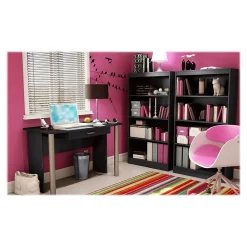 Bookcases*South Shore Axess 4-Shelf Bookcase, Pure Black (7270767)