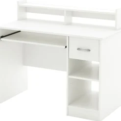 Office Desks*South Shore Axess 41"W Office Desk with Keyboard Tray and Drawer, (7250076C) Pure White