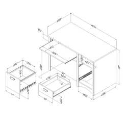 Computer Desks*South Shore Gascony 46