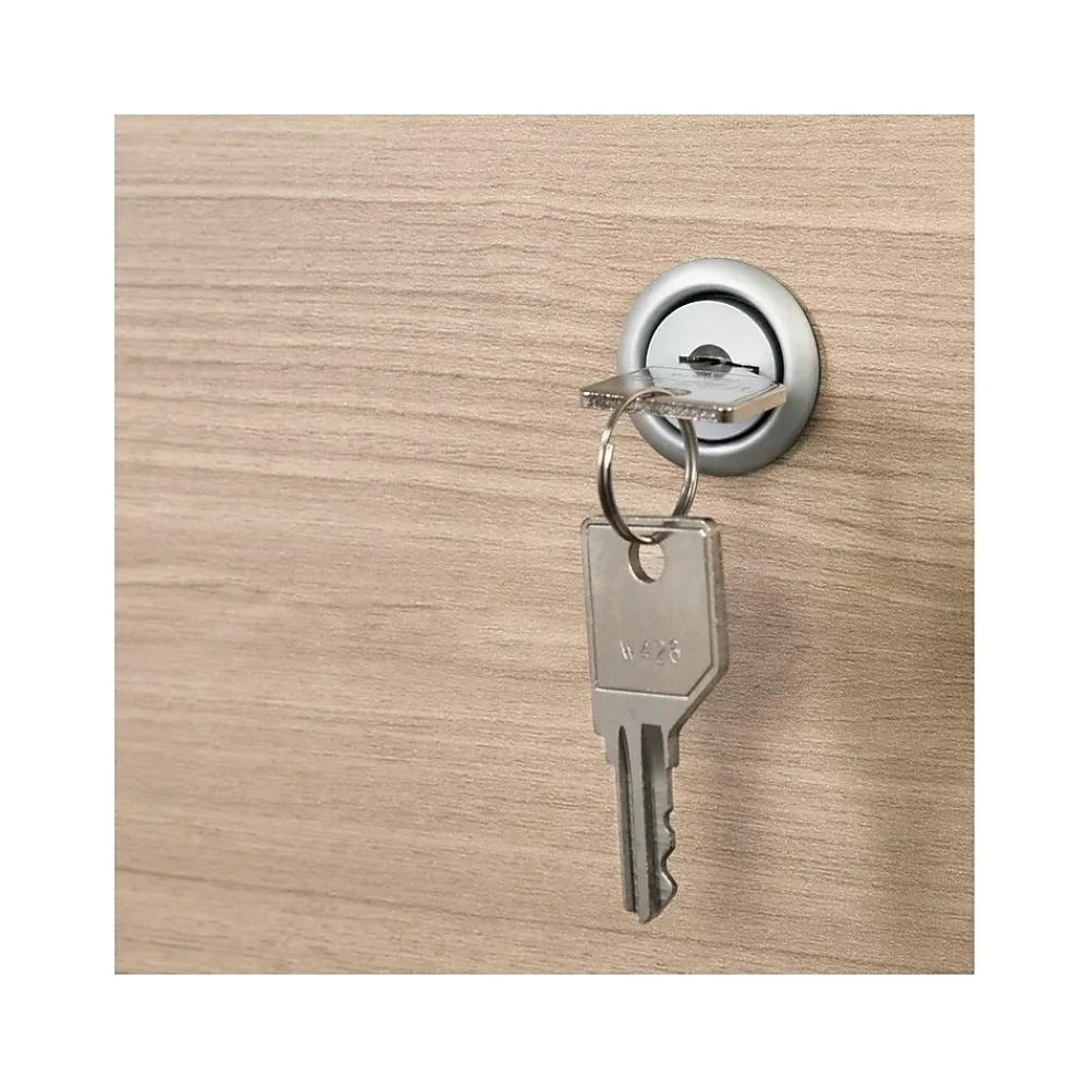 File Cabinets*South Shore Helsy 2-Drawer Lateral File Cabinet, Letter/Legal Size, Lockable, 30.25"H x 29"W x 18.5"D, Soft Elm/White (13304)