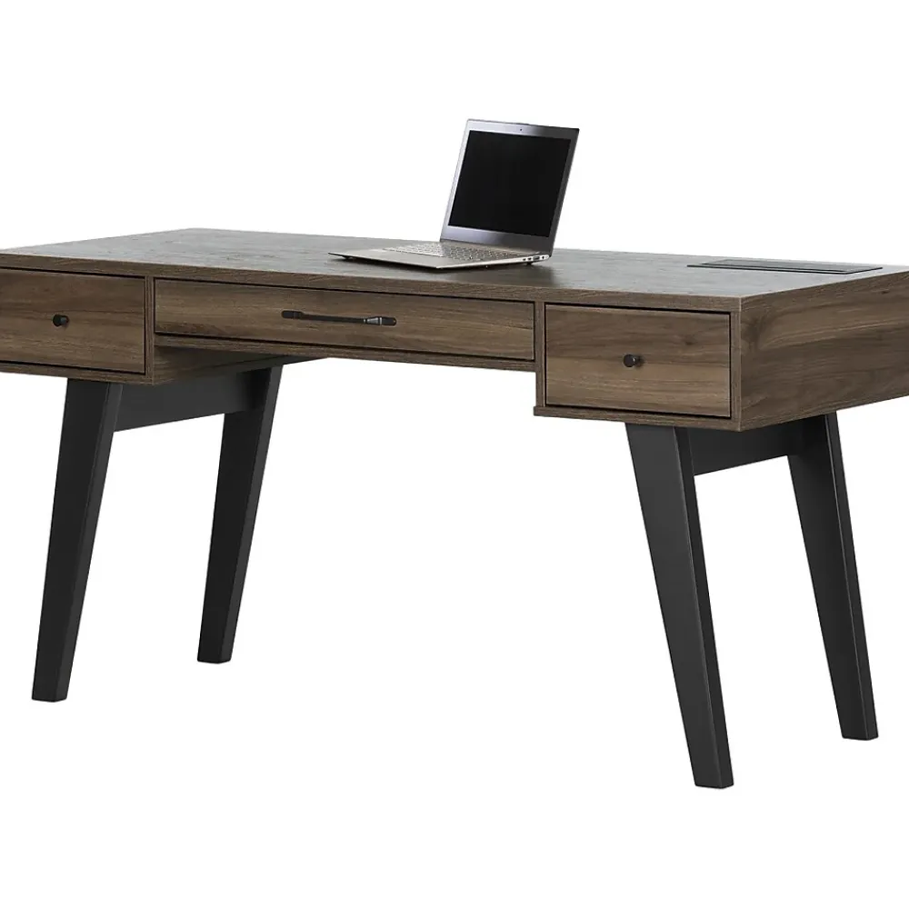 Computer Desks*South Shore Helsy 60"W Computer Desk, Natural Walnut (13306)