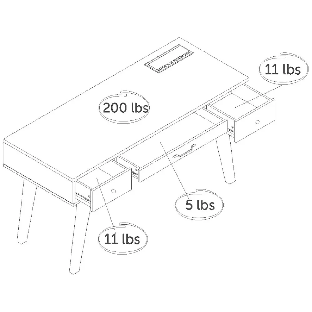 Computer Desks*South Shore Helsy 60"W Computer Desk, Natural Walnut (13306)