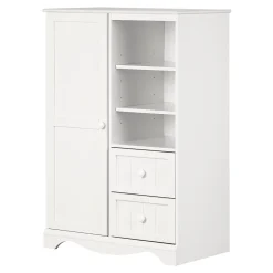 Storage Cabinets*South Shore Savannah Armoire, (3580038) Pure White