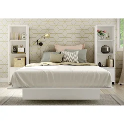 Bookcases*South Shore Step One Narrow 3-Shelf Bookcase with Door, (10249) Pure White