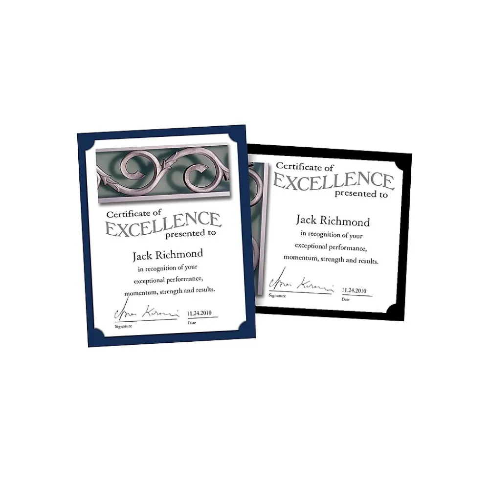 Awards & Certificates*Southworth Certificate Holders, 8.5" x 11", Navy Blue, 10/Pack (PF8)