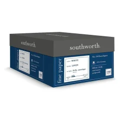 Best Southworth Gummed #10 Business Envelopes, 4 1/8" x 9 1/2", White, 250/Box (J554-10)