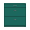 File Cabinets*Space Solutions 3-Drawer Lateral File Cabinet, Letter/Legal Size, Lockable, 31.88"H x 30"W x 17.63"D, Teal (25074)