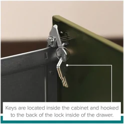 File Cabinets*Space Solutions 3-Drawer Mobile Vertical File Cabinet, Letter Size, Lockable, 26.7