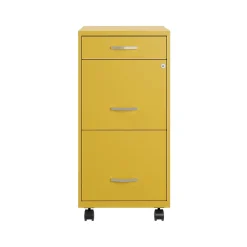 File Cabinets*Space Solutions SOHO Organizer 3-Drawer Mobile Vertical File Cabinet, Letter Size, Lockable, Goldfinch (25284)