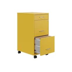File Cabinets*Space Solutions SOHO Organizer 3-Drawer Mobile Vertical File Cabinet, Letter Size, Lockable, Goldfinch (25284)