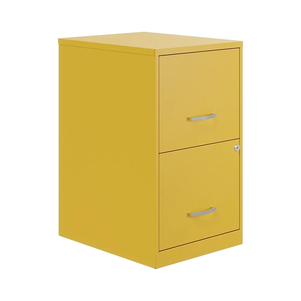 File Cabinets*Space Solutions SOHO Smart File 2-Drawer Vertical File Cabinet, Letter Size, Lockable, Goldfinch (25272)