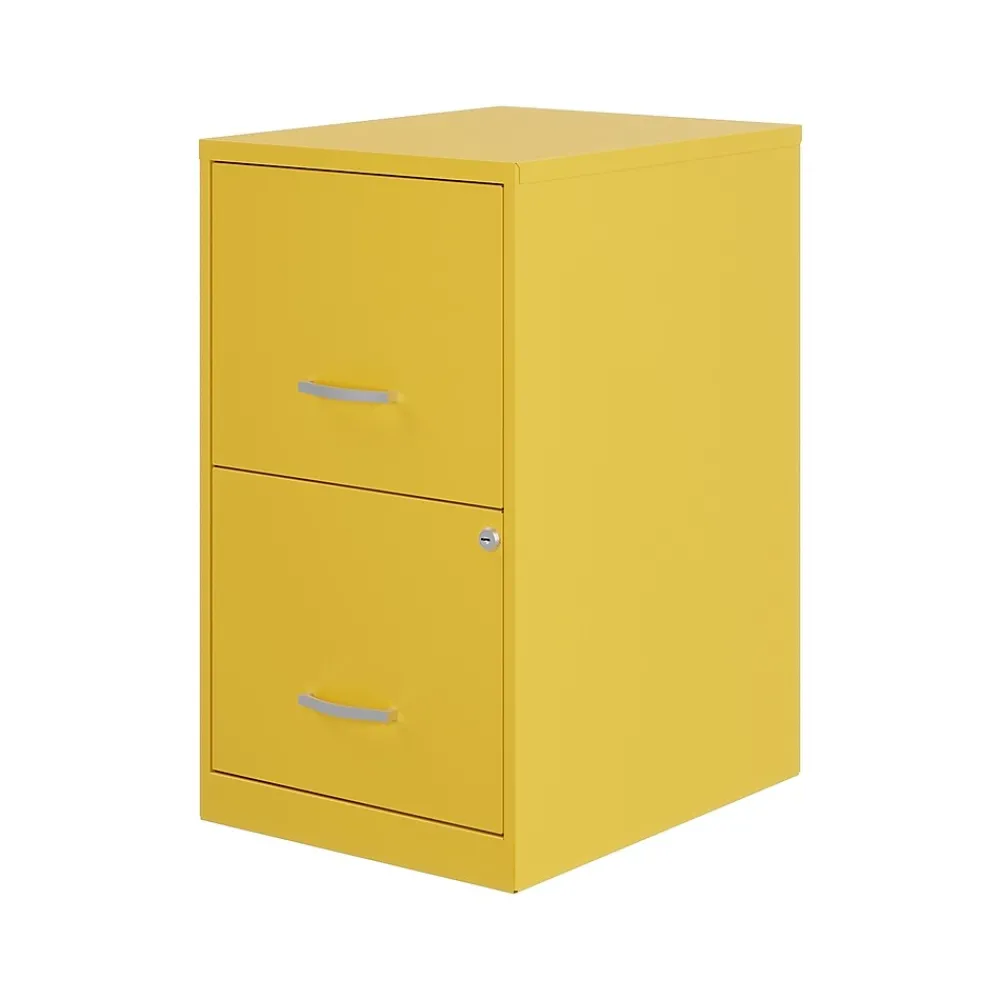 File Cabinets*Space Solutions SOHO Smart File 2-Drawer Vertical File Cabinet, Letter Size, Lockable, Goldfinch (25272)