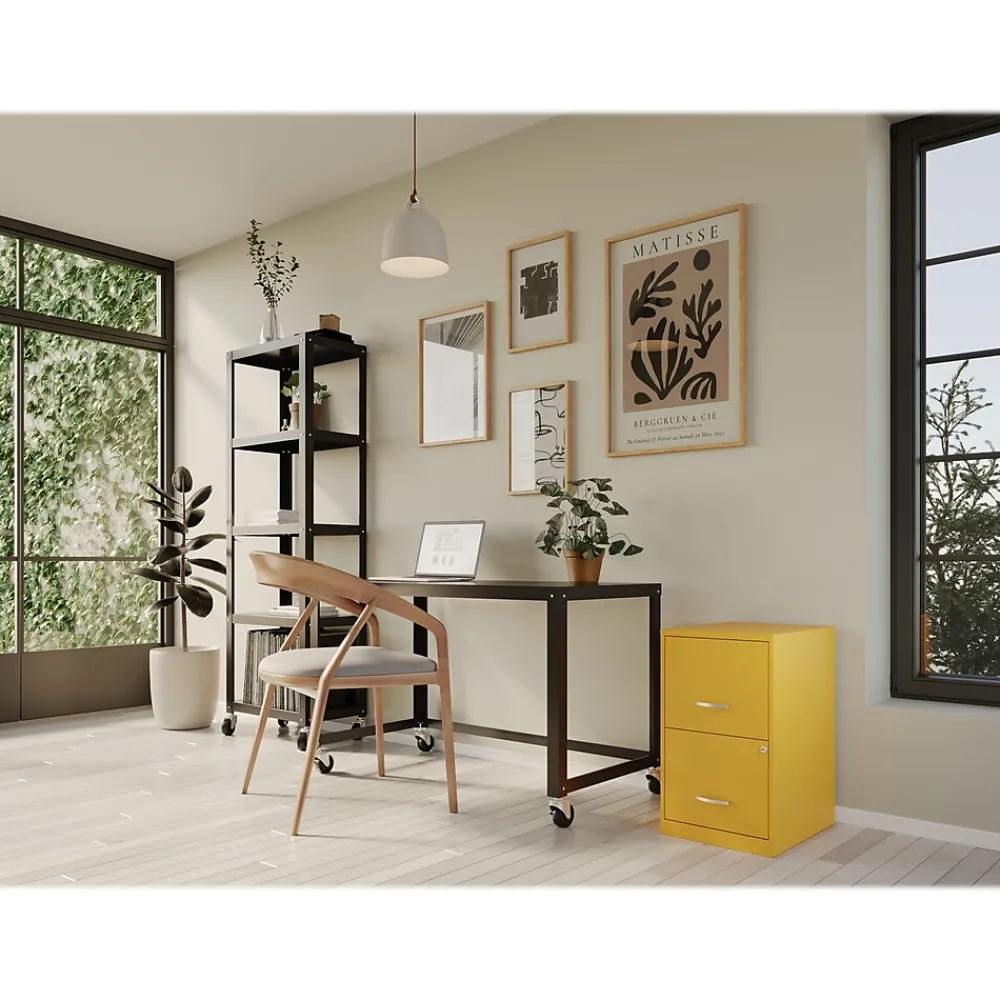 File Cabinets*Space Solutions SOHO Smart File 2-Drawer Vertical File Cabinet, Letter Size, Lockable, Goldfinch (25272)