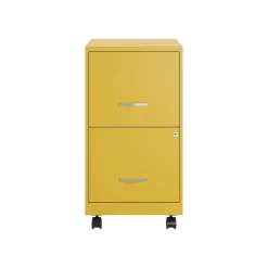 File Cabinets*Space Solutions SOHO Smart File 2-Drawer Mobile Vertical File Cabinet, Letter Size, Lockable, Goldfinch (25276)