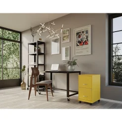 File Cabinets*Space Solutions SOHO Smart File 2-Drawer Mobile Vertical File Cabinet, Letter Size, Lockable, Goldfinch (25276)