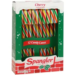 Spangler Cherry Candy Canes, 12 Canes/Pack, 3 Packs/Box (211-X0001)