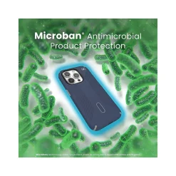 Speck Presidio 2 Grip MagSafe ClickLock Phone Case for iPhone 15 Pro, Coastal Blue/Dust Gray (150447-3206)