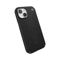 Speck Presidio 2 Grip MagSafe ClickLock Phone Case for iPhone 15, Black/Slate Gray (150439-3205)