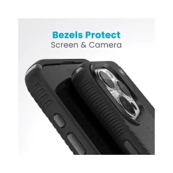 Speck Presidio 2 Grip MagSafe ClickLock Phone Case for iPhone 15 Pro Max, Black/Slate Gray (150463-3205)