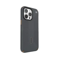 Speck Presidio 2 Grip MagSafe ClickLock Phone Case for iPhone 15 Pro Max, Charcoal Gray/Cool Bronze (150463-3212)