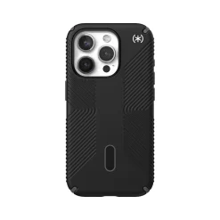 Speck Presidio 2 Grip MagSafe ClickLock Phone Case for iPhone 15 Pro, Black/Slate Gray (150447-3205)