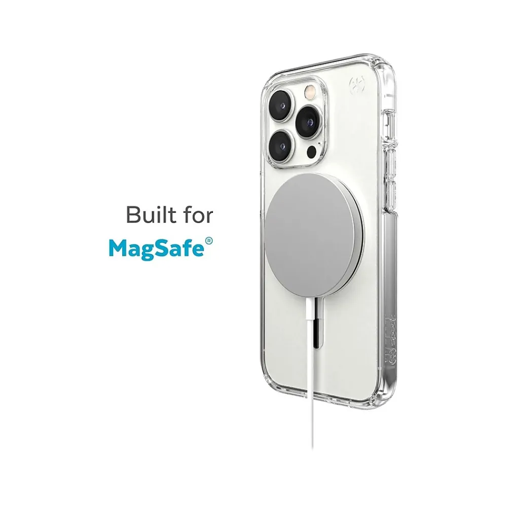 Speck Presidio Perfect-Clear MagSafe Clear/Silver Case for iPhone 14 Pro Max (150090-3080)
