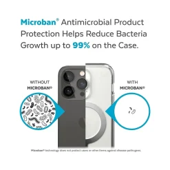 Speck Presidio Perfect-Clear MagSafe Clear/Silver Case for iPhone 14 Pro (150148-3080)