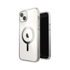 Speck Presidio Perfect-Clear MagSafe Clear/Silver Case for iPhone 14 Plus (150119-3080)