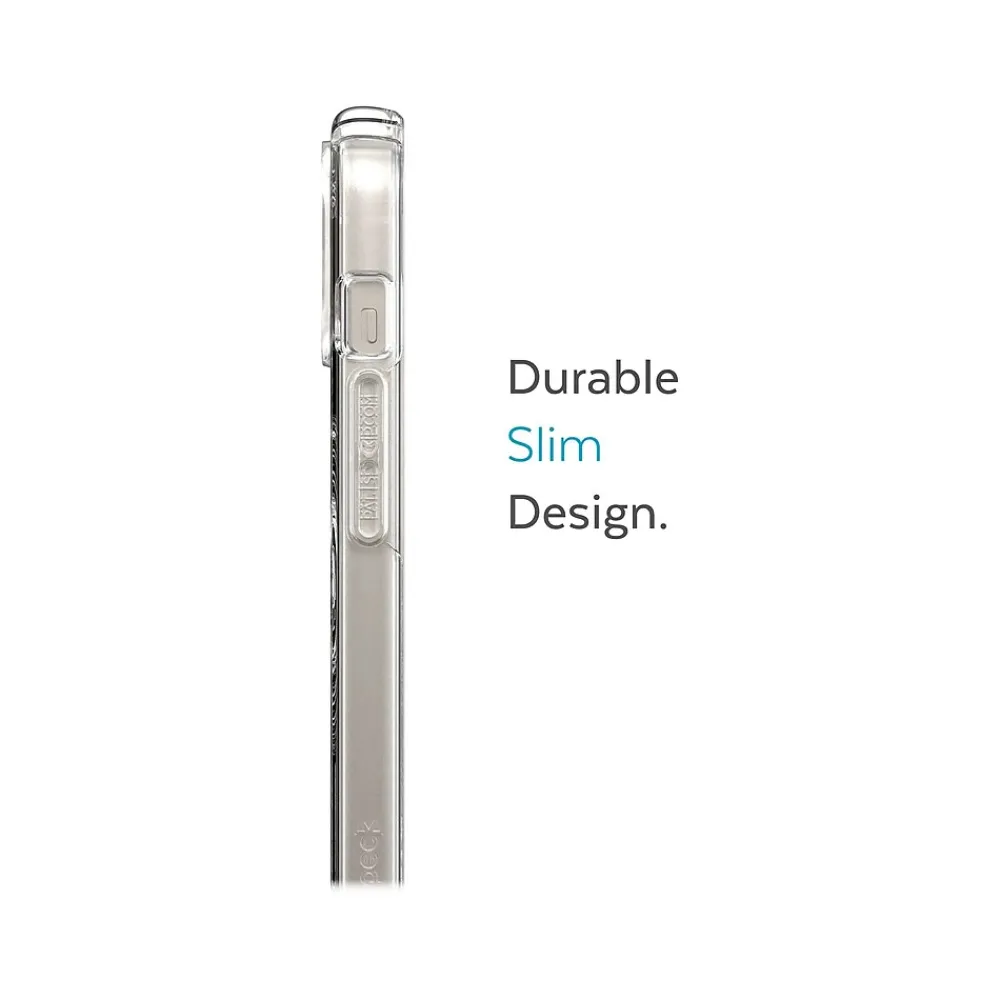 Speck Presidio Perfect-Clear MagSafe Clear/Silver Case for iPhone 14 Plus (150119-3080)