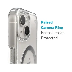 Speck Presidio Perfect-Clear MagSafe Clear/Silver Case for iPhone 14 Plus (150119-3080)