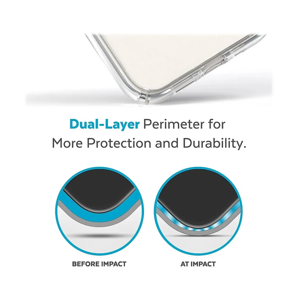 Speck Presidio Perfect-Clear MagSafe Clear/Silver Case for iPhone 14 Plus (150119-3080)