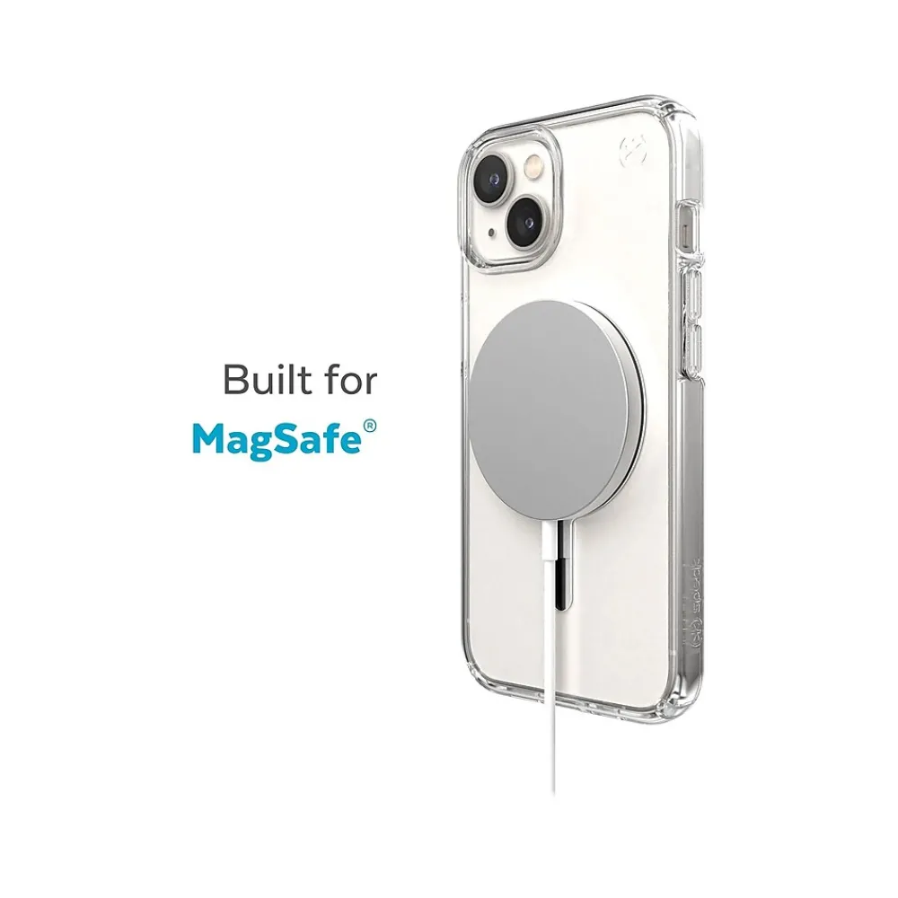 Speck Presidio Perfect-Clear MagSafe Clear/Silver Case for iPhone 14 Plus (150119-3080)